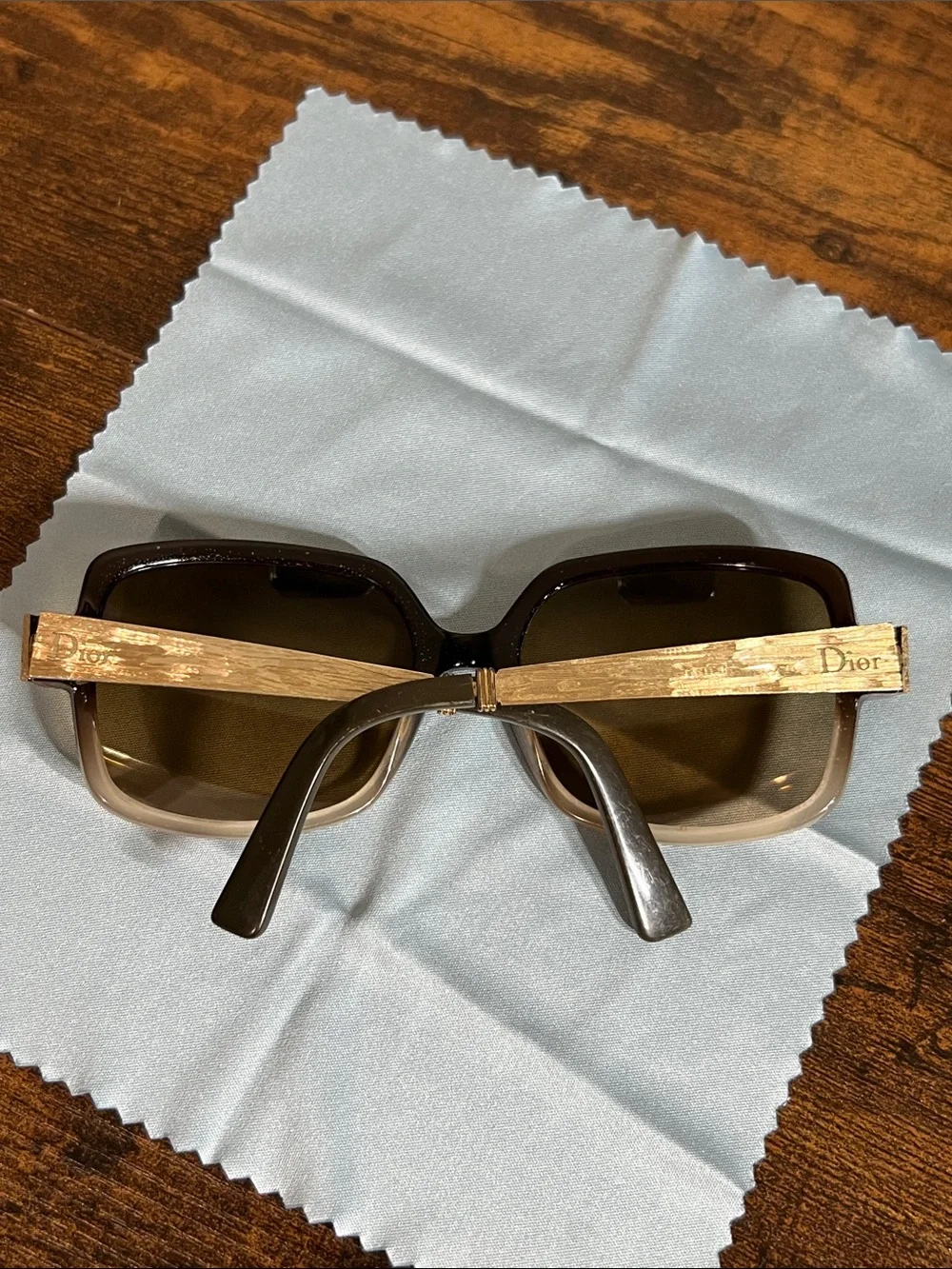 Dior Black Sunglasses with Gold Temples